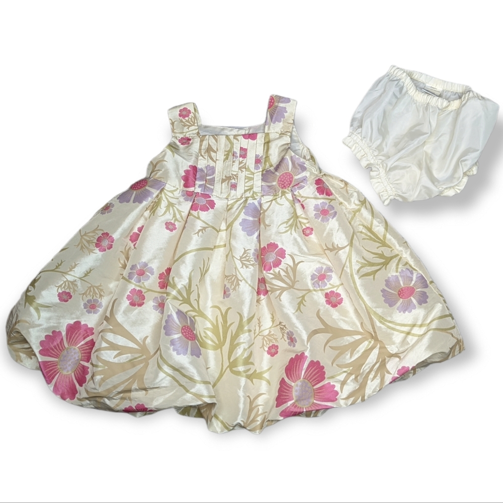Cherokee Satin Floral Dress Size 18 Months